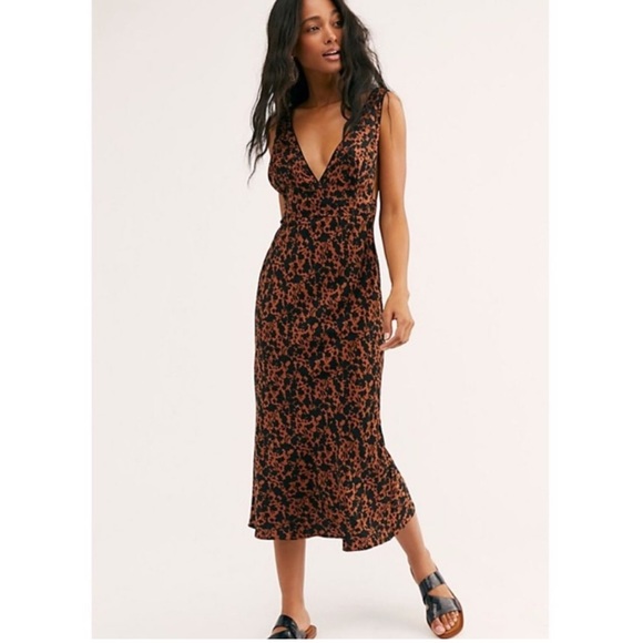 Free People Ohh La La Midi Dress 0 NEW